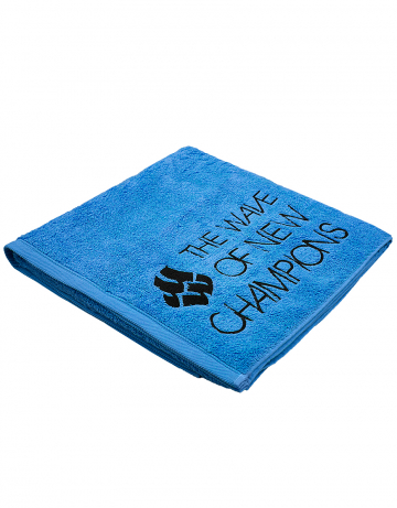 Махровое полотенце хлопок для бассейна и пляжа WAVE синий размер 70*140см (10019511)